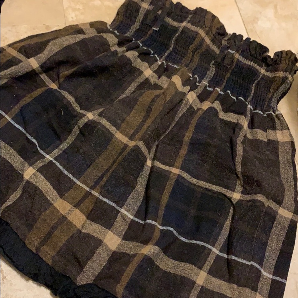 Zara plaid skirt with loops for a belt